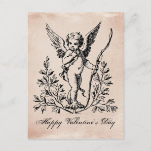 Vintage French Valentine cherub postcard