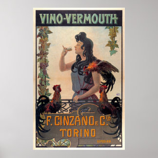 Vintage French Wine Advertisement Poster