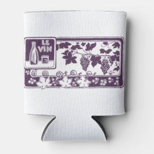 Vintage French Wine Label    Rustic Vineyard  Can Cooler