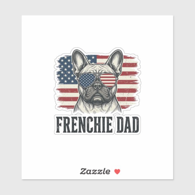 Vintage Frenchie Dad Patriotic Bulldog Shirt_1 (Sheet)