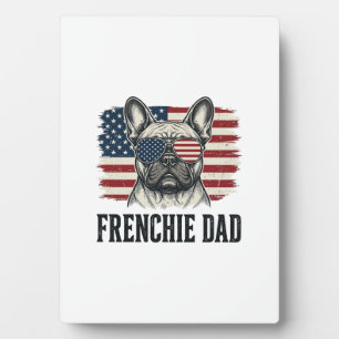 Vintage Frenchie Dad Patriotic Bulldog Shirt_1 Plaque