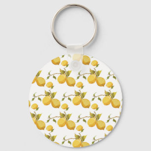 Vintage Fresh Lemons: Simplistic Design Key Ring
