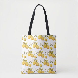 Vintage Fresh Lemons: Simplistic Design Tote Bag