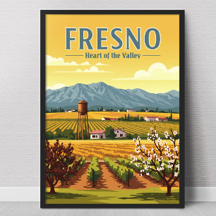 Vintage Fresno Poster
