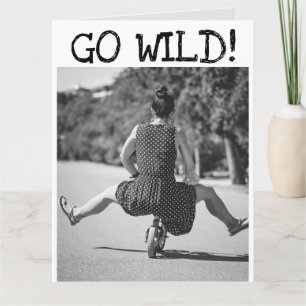 VINTAGE FRIEND FUNNY BIRTHDAY bike GREETING CARDS