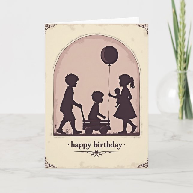 Vintage Friends Birthday Card (Front)