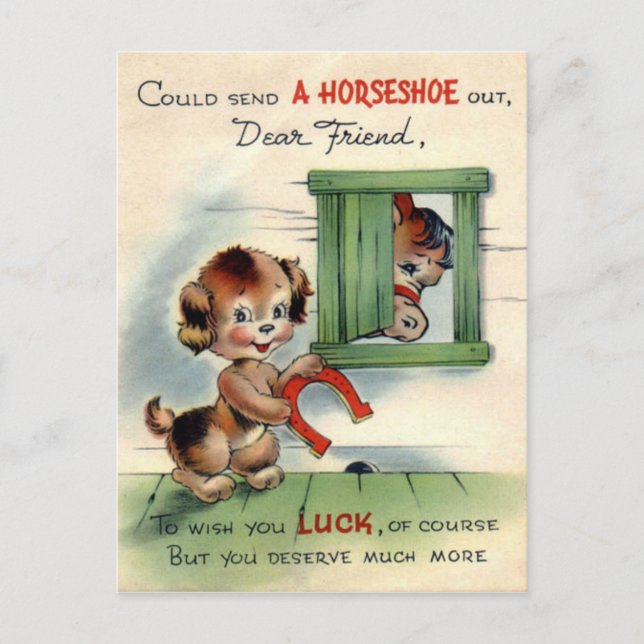 Vintage Friendship Postcard (Front)