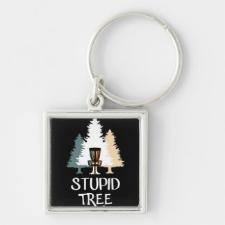 Vintage Frisbee Disc Golf Stupid Tree Key Ring