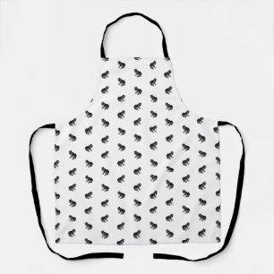 Vintage Frog Art Pattern CUSTOM BACKGROUND COLOR Apron