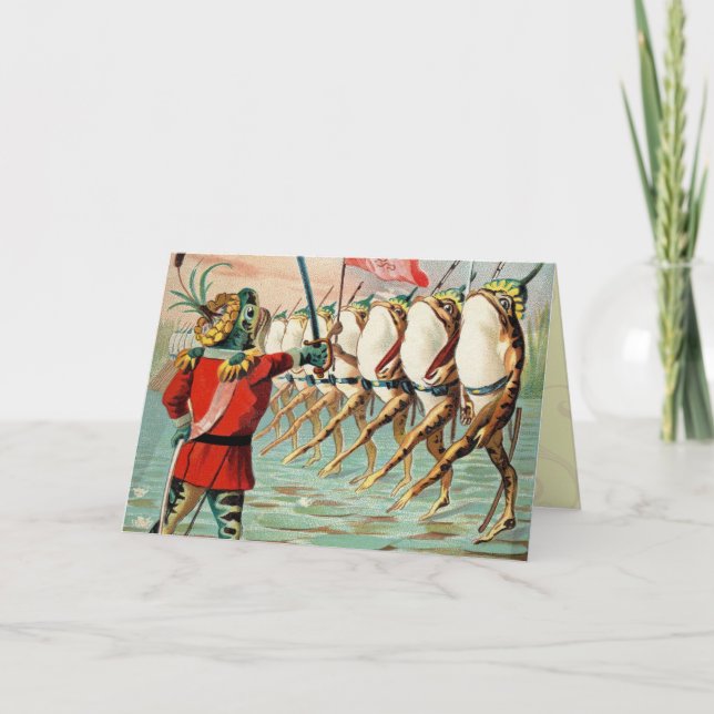 Vintage Frog Birthday Card (Front)