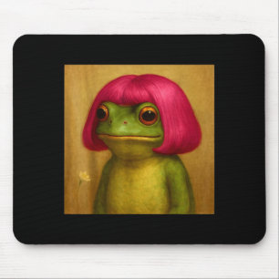 Vintage Frog Bob Haircut Funny Meme For Men Women  Mouse Pad