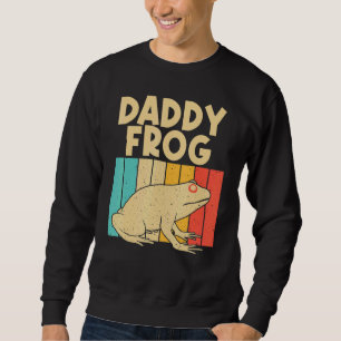 Vintage Frog For Dad Grandpa Cute Frog Toad Sweatshirt