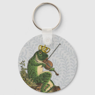 Vintage Frog Prince Charming Key Ring