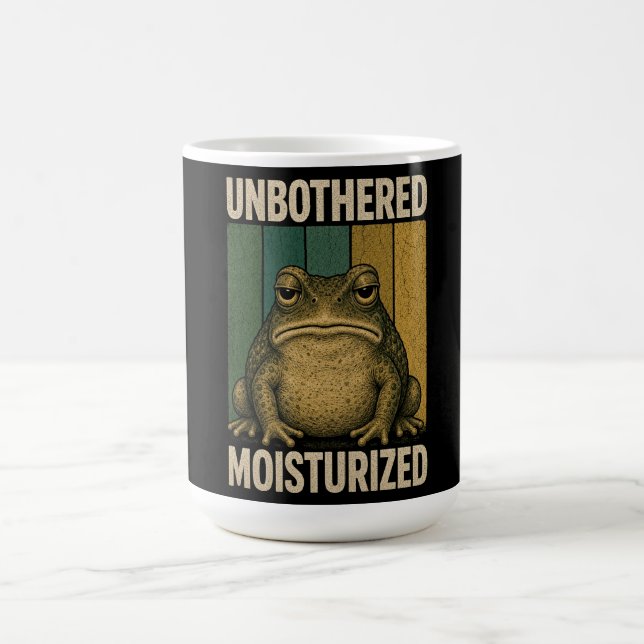 Vintage Frog Retro Aesthetic Design Coffee Mug (Center)