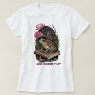 Vintage Frog wildfower forest Toad, Frog Lovers T-Shirt