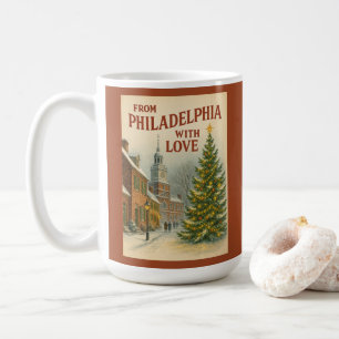 Vintage From Philadelphia With Love Christmas Coffee Mug