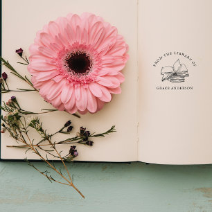 Vintage From The Library Of Custom Name Rubber Stamp