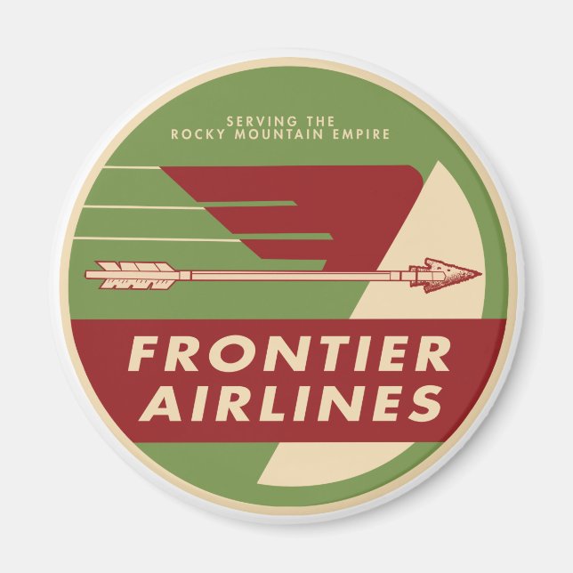 Vintage Frontier Airlines Logo Magnet (Front)