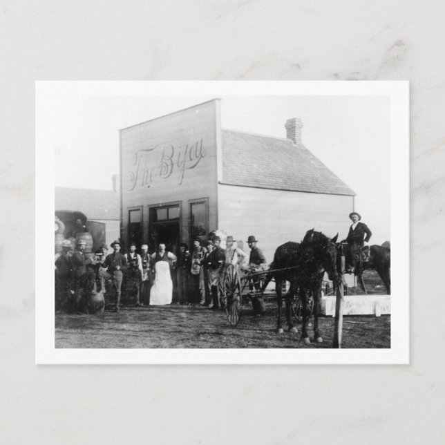 Vintage Frontier Town Saloon Postcard (Front)