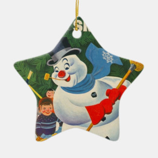 Vintage Frosty Ceramic Tree Decoration