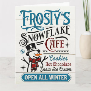 Vintage Frosty’s Snowflake Café Card