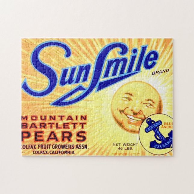 Vintage Fruit Crate Label 8 Jigsaw Puzzle (Horizontal)