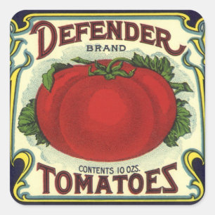 Vintage Fruit Crate Label Art, Defender Tomatoes