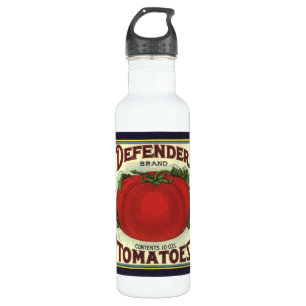 Vintage Fruit Crate Label Art, Defender Tomatoes 710 Ml Water Bottle