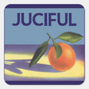 Vintage Fruit Crate Label Art, Juciful Oranges