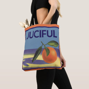 Vintage Fruit Crate Label Art, Juciful Oranges Tote Bag