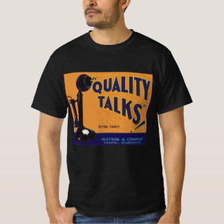 Vintage Fruit Crate Label Art, Old Fashioned Phone T-Shirt