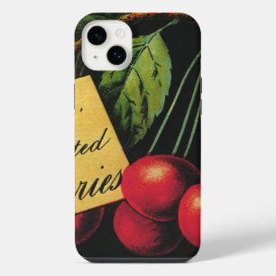Vintage Fruit Crate Label Art, Thurber Cherries iPhone 14 Plus Case