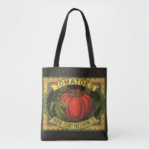 Vintage Fruit Crate Label Art, Wayne Co Tomatoes Tote Bag