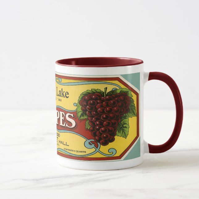 Vintage Fruit Crate Label Mug (Right)