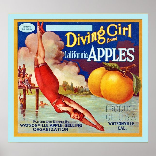 Vintage Fruit Crate Label Poster (Front)