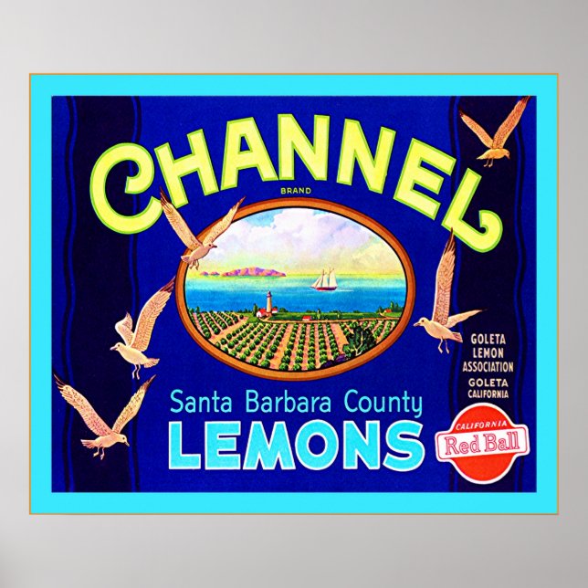 Vintage Fruit Crate Label Poster (Front)