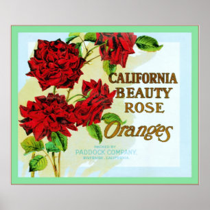 Vintage Fruit Crate Label Poster