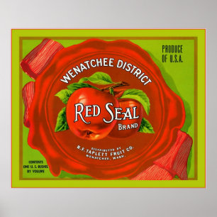 Vintage Fruit Crate Label Poster