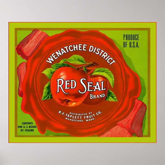 Vintage Fruit Crate Label Poster (Front)