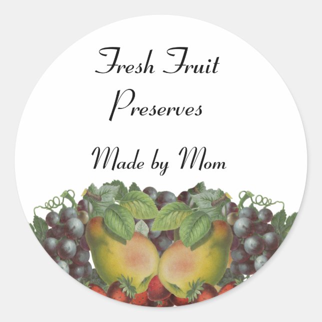 Vintage Fruit Custom Canning Label (Front)