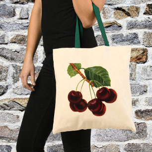 Vintage Fruit Foods, Ripe Cherries from a Tree Tote Bag