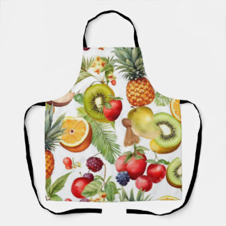 Vintage Fruit Garden Pattern Apron