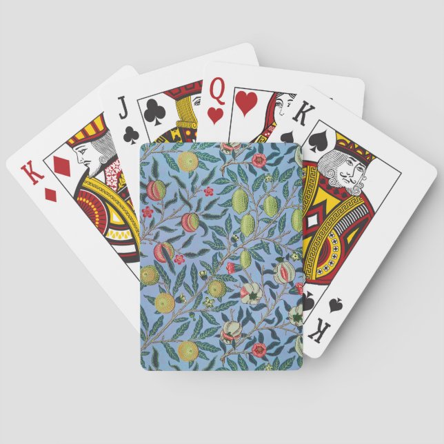 Vintage Fruit Ornament Illustration Playing Cards (Back)