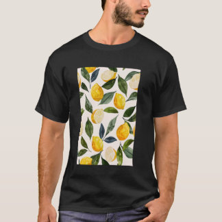 Vintage Fruit Pattern Art Lemon  4 T-Shirt