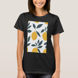Vintage Fruit Pattern Art Lemon T-Shirt