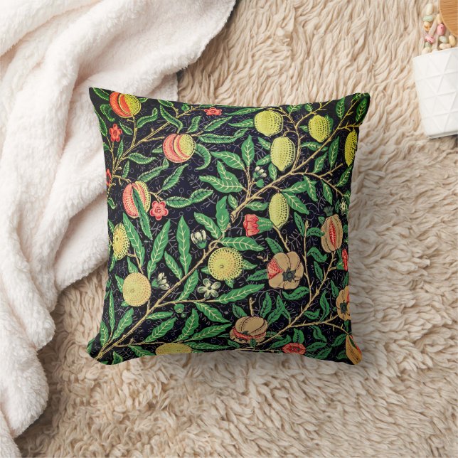Vintage Fruit Pattern by William Morris Cushion (Blanket)