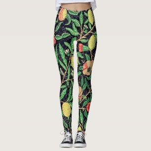 Vintage Fruit Pattern Leggings - Timeless Elegance