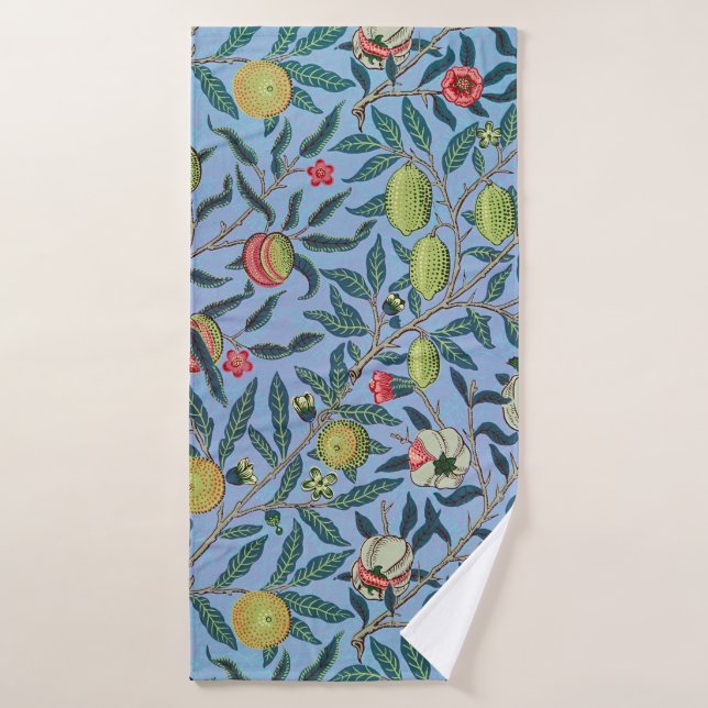 Vintage Fruit Pomegranate Ornament Illustration Bath Towel (Bath Towel)