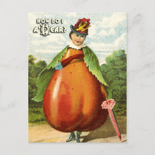 Vintage Fruit Postcard Series: Pear