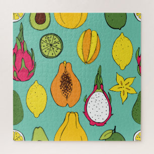 Vintage Fruit Seamless Illustration Jigsaw Puzzle